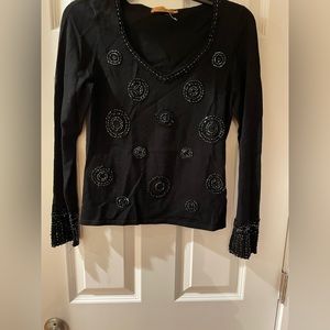 Black sequined sweater
